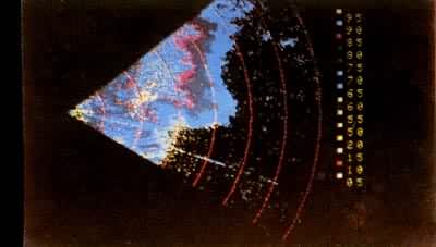 多普勒雷达探测龙卷风的彩色显示　回波强度显示