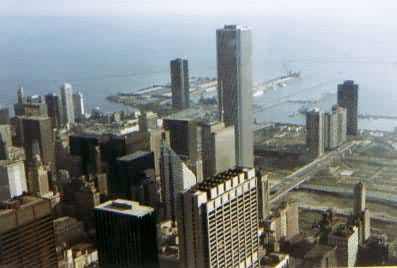 美国芝加哥市的高层建筑