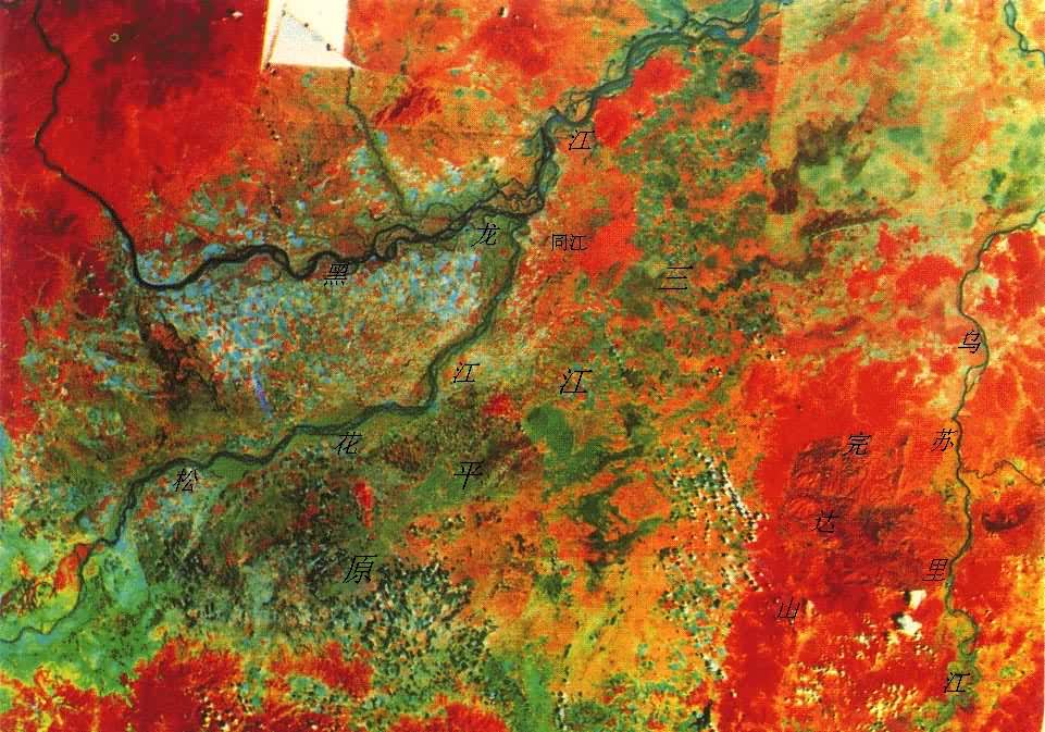 三江平原卫星影像