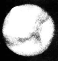 图1  地面望远镜拍摄的火星照片