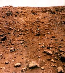 火星表面的岩石和土壤