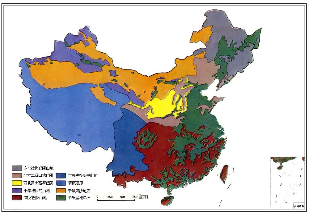 水土保持类型　中国水土保持类型图