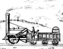 图4　斯蒂芬森制造的“火箭”号机车（1829）