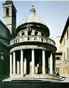 罗马坦比哀多神堂，文艺复兴建筑，1502～1510年建，D.布拉曼特设计