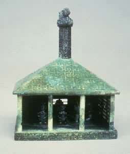 战国初期铜屋模型，绍兴出土
