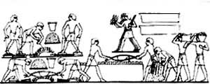 图1　勒克米尔墓壁画中的冶铸场面