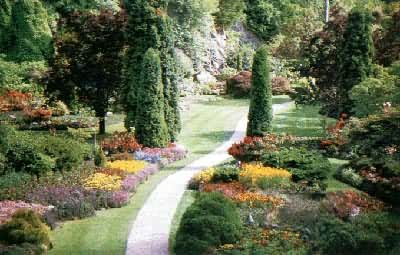 加拿大布查特花园的花木配置