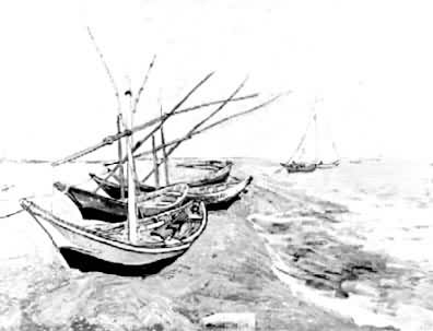 凡高：《圣马利的渔船》