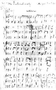 Ｐ．狄盖特《国际歌》的手稿