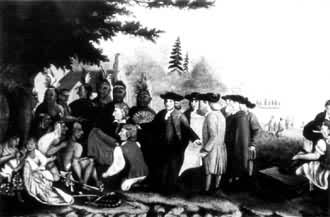 W.佩恩在宾夕法尼亚与印第安人签约（1681）