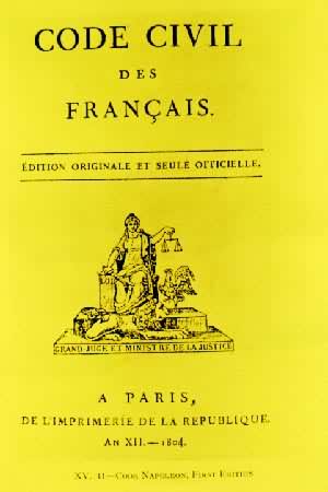 1804年《法国民法典》第一版封面