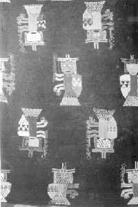 帕拉卡斯时期纺织品拟人形图案