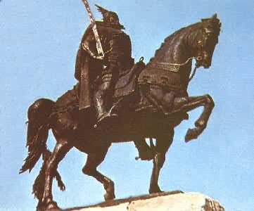 阿尔巴尼亚民族英雄斯坎德培纪念像