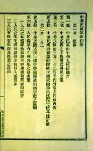 《中华民国临时约法》之一页