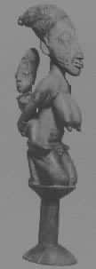 约鲁巴人妇女雕像