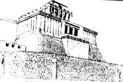 苏美尔人所建神殿复原图