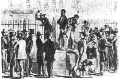 美国内战前夕蒙哥马利市的一次奴隶拍卖