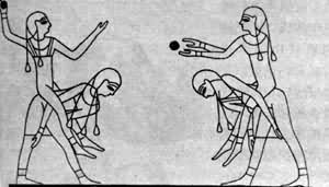 图2　古埃及少女的球类游戏