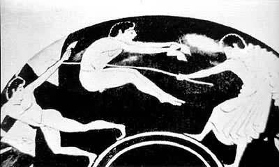 图6　古希腊跳远纹饰图