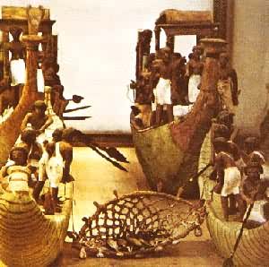 埃及第11王朝的雕塑——捕鱼
