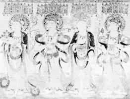供养菩萨像　敦煌莫高窟328窟西夏壁画