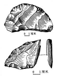 呼玛十八站的刮削器（上）和细石核（下）