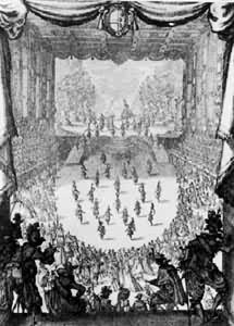 1616年在佛罗伦萨上演的宫廷芭蕾《特伦尼奥的解放》（铜版画）