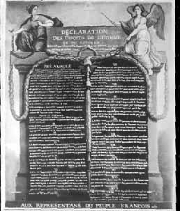 1789年法国制宪会议通过的《人权与公民权宣言》