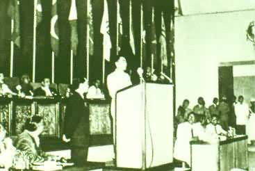 周恩来在万隆会议上发言(1955年4月)