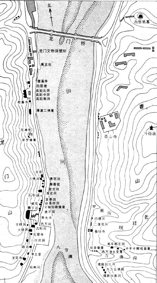 龙门石窟分布图