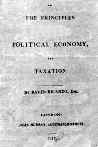 D.李嘉图《政治经济学及赋税原理》（1817年第1版）扉页