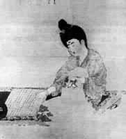 图2　唐代仕女围棋绢画（新疆阿斯塔那唐墓出土）