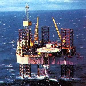 北海油田钻井平台