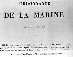 法国路易十四时代制订的《海事敕令》