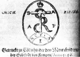 1596年在德国科隆出版的6月刊《大事记》
