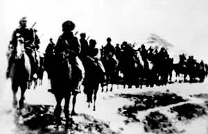 参加大反攻的东北抗日联军的骑兵部队