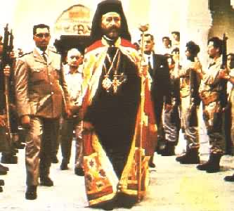 塞浦路斯总统马卡里奥斯三世检阅军队