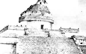 座落在墨西哥尤卡坦半岛上的伊查圆形天文台，建于10世纪前