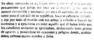 图2 西班牙作家塞万提斯的小说《堂吉诃德》片段