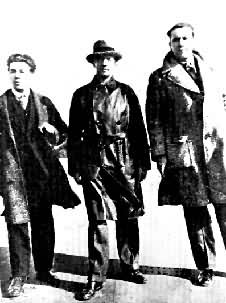 超现实主义作家勃勒东（左）、艾吕雅（中）和勒内·夏