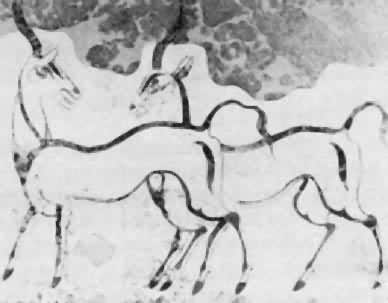 锡拉遗址壁画　羚羊图