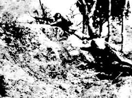 狮垴山战斗中八路军第129师的机枪阵地