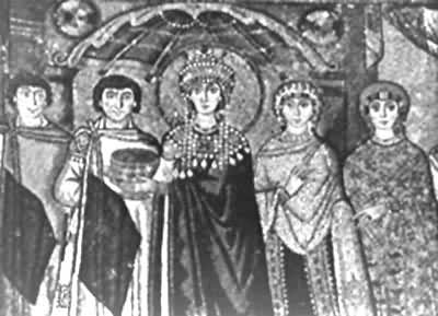 图  拉文纳圣维他勒教堂镶嵌画(6世纪)