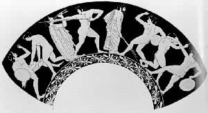 古代雅典陶器上描绘的体育教育的情景