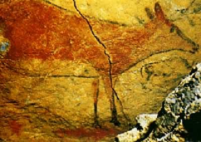 西班牙阿尔塔米拉洞穴壁画：牝鹿