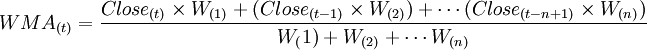 加权移动平均线的公式