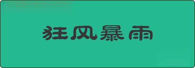 狂风暴雨造句