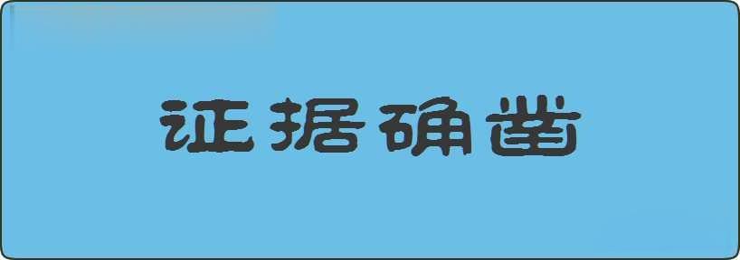 证据确凿造句