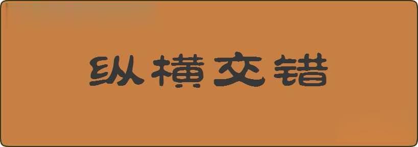 纵横交错造句