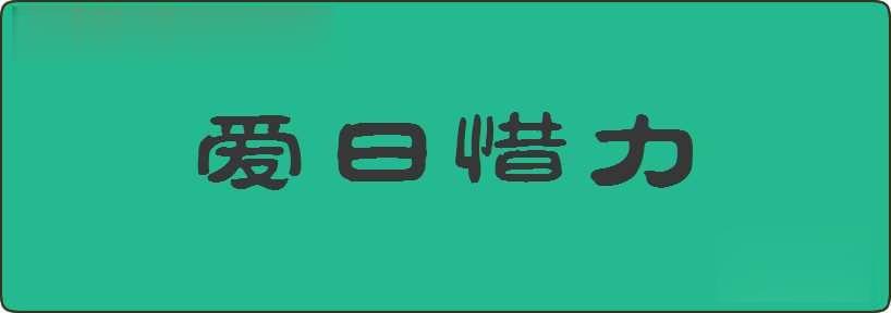 爱日惜力造句